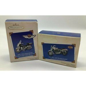 Hallmark Collector's Series Harley-Davidson Christmas Ornaments (2)